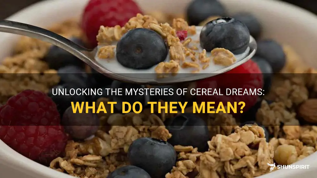 cereal dream meaning