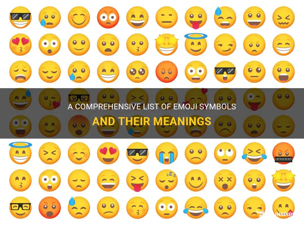 emoji symbols meaning list