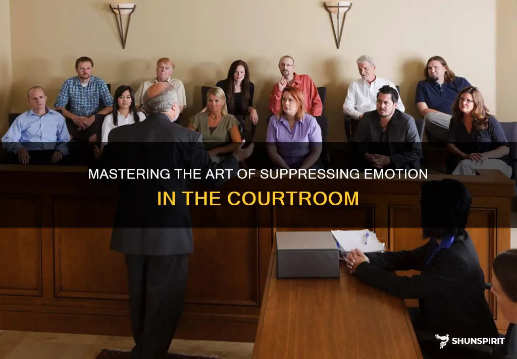 how to not show emotion in courtroom