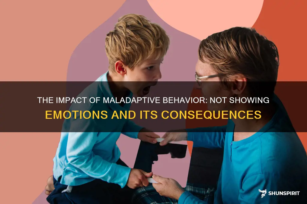 is a maladaptive behavior not showing emotions