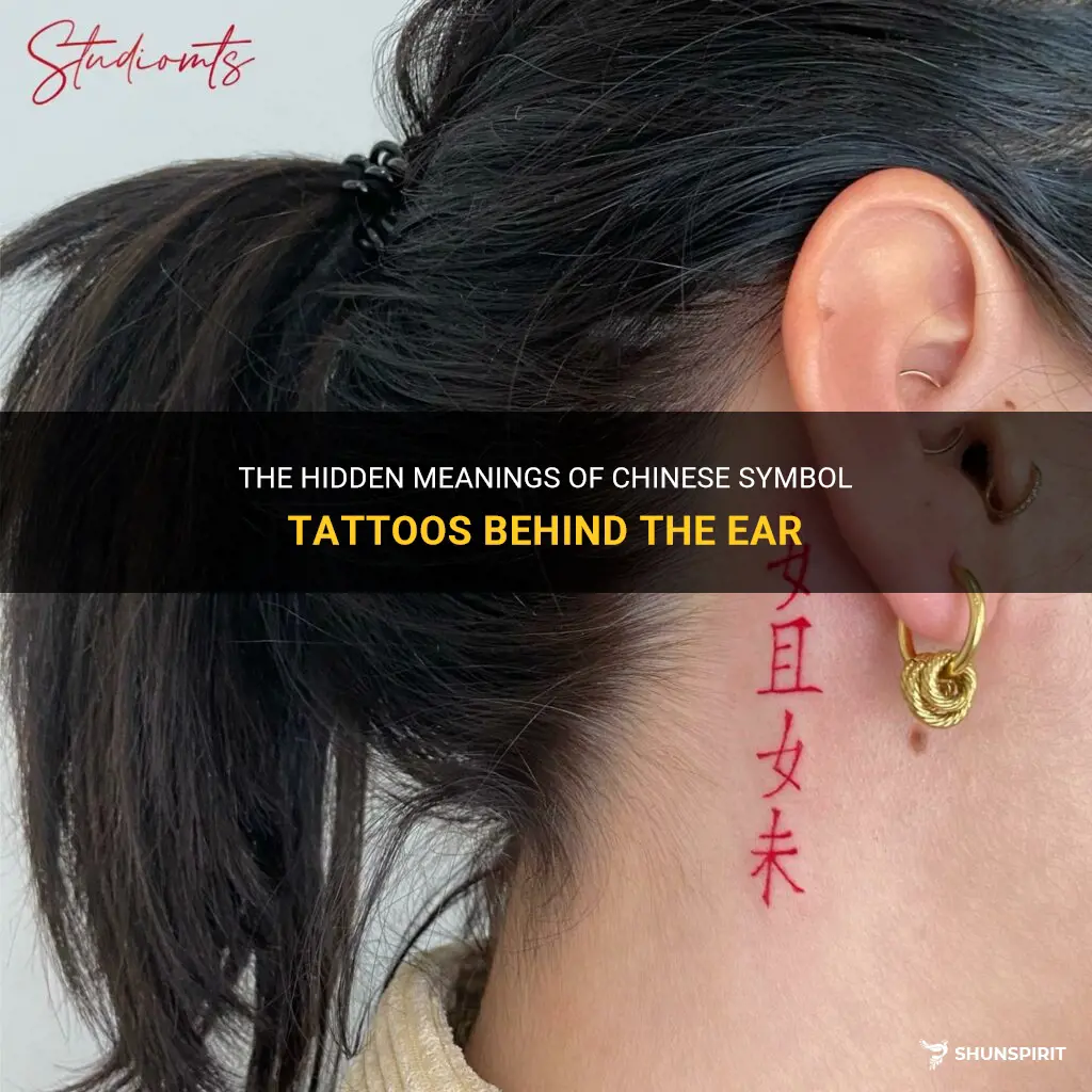 meanings chinese symbol tattoo behind ear