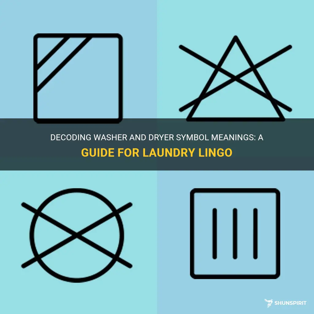 washer and dryer symbol meanings