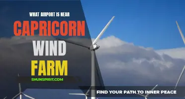 Which Airport is Closest to Capricorn Wind Farm?