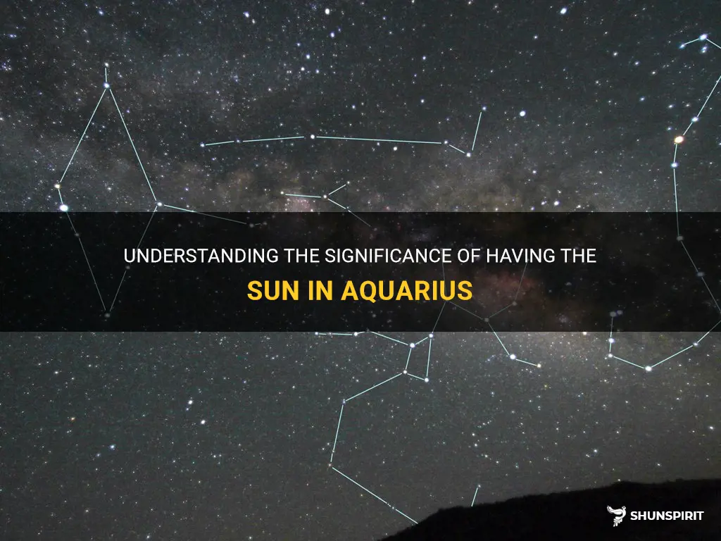 what does it mean if my sun is in aquarius