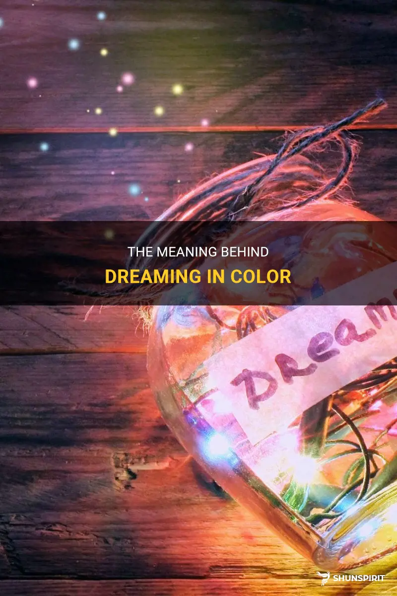what does it mean to dream in color