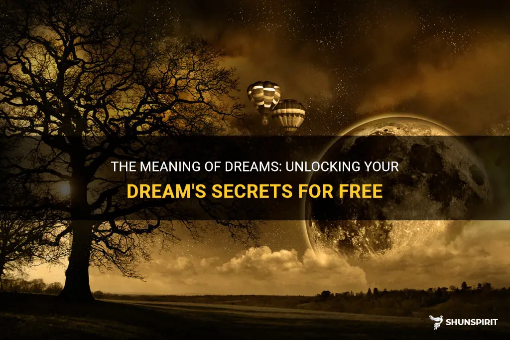 what does my dream mean for free