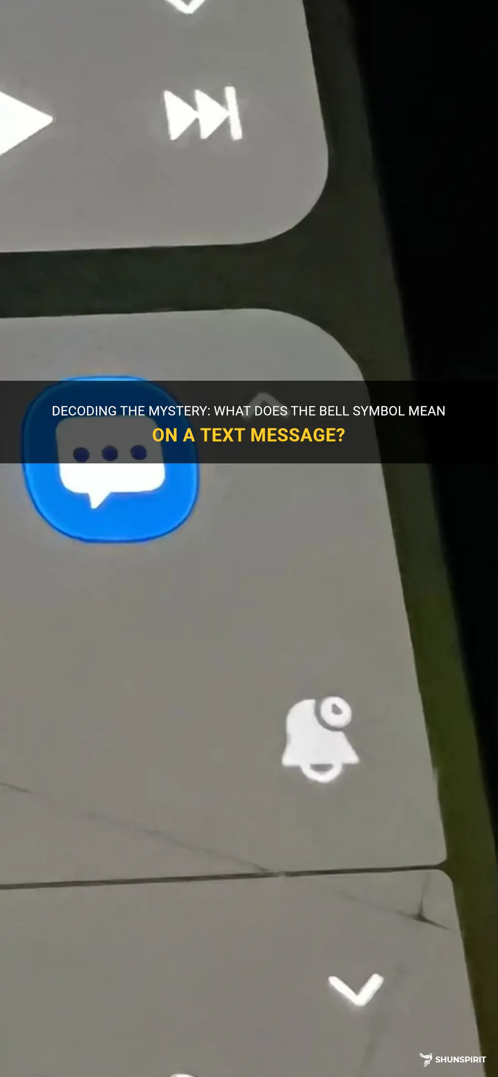 what does the bell symbol mean on text message