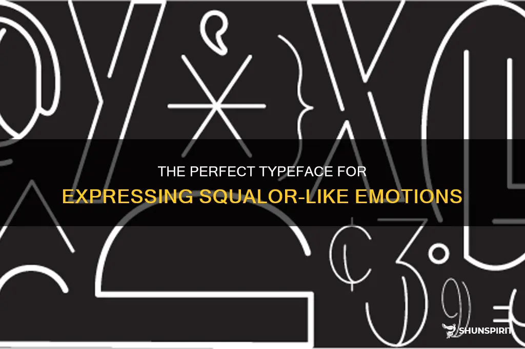 what typeface shows express squalor emotion