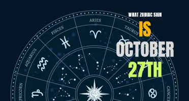 What is the Zodiac Sign for October 27th?